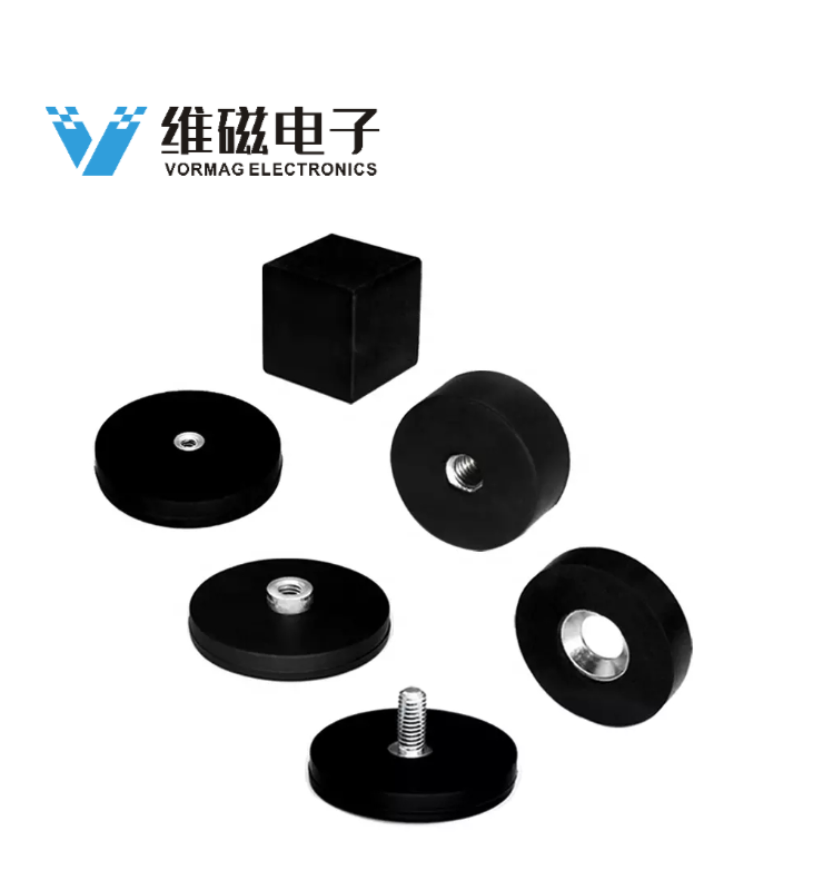 定制橡胶涂层锅形超强磁铁安装系统