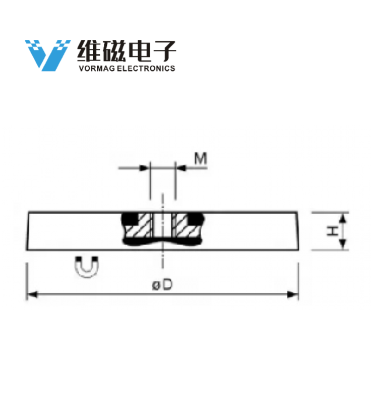带内螺纹的橡胶涂层安装磁铁