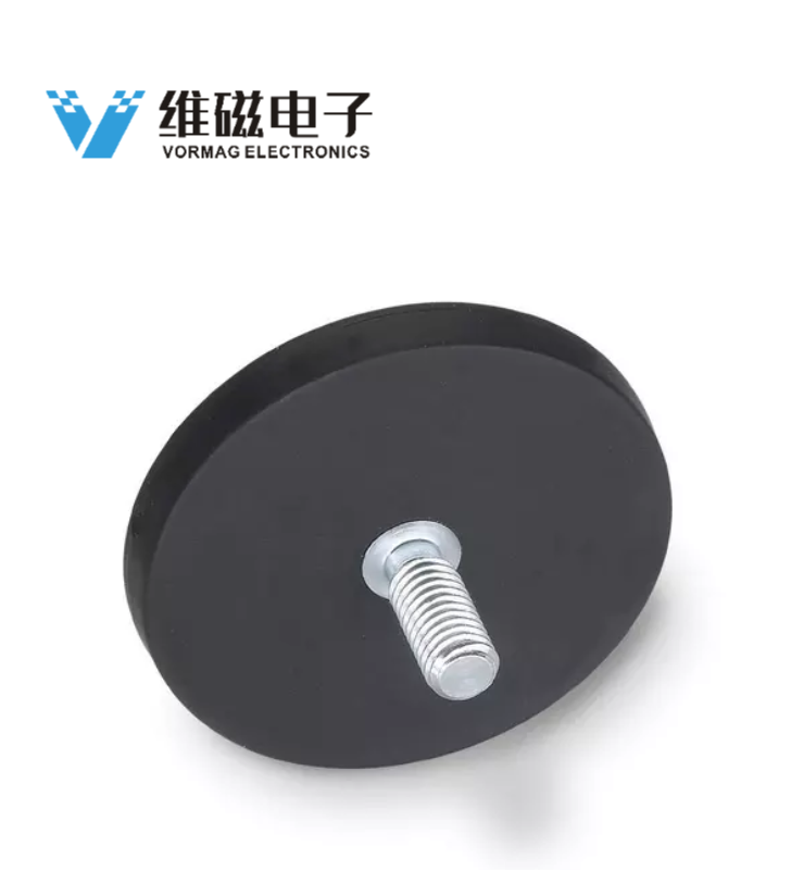 带外螺纹的橡胶涂层钕磁铁