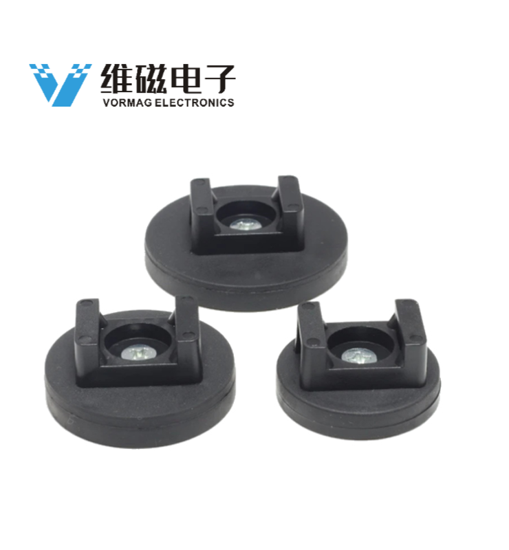 带电缆扣的橡胶涂层钕铁硼罐形磁铁