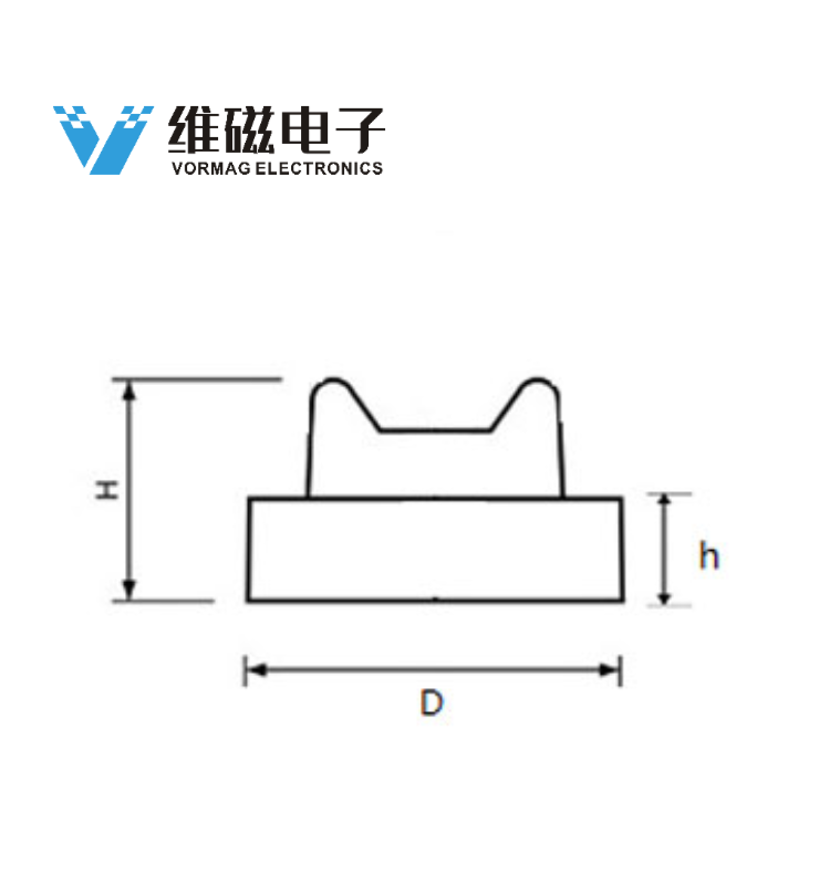带电缆扣的橡胶涂层钕铁硼罐形磁铁