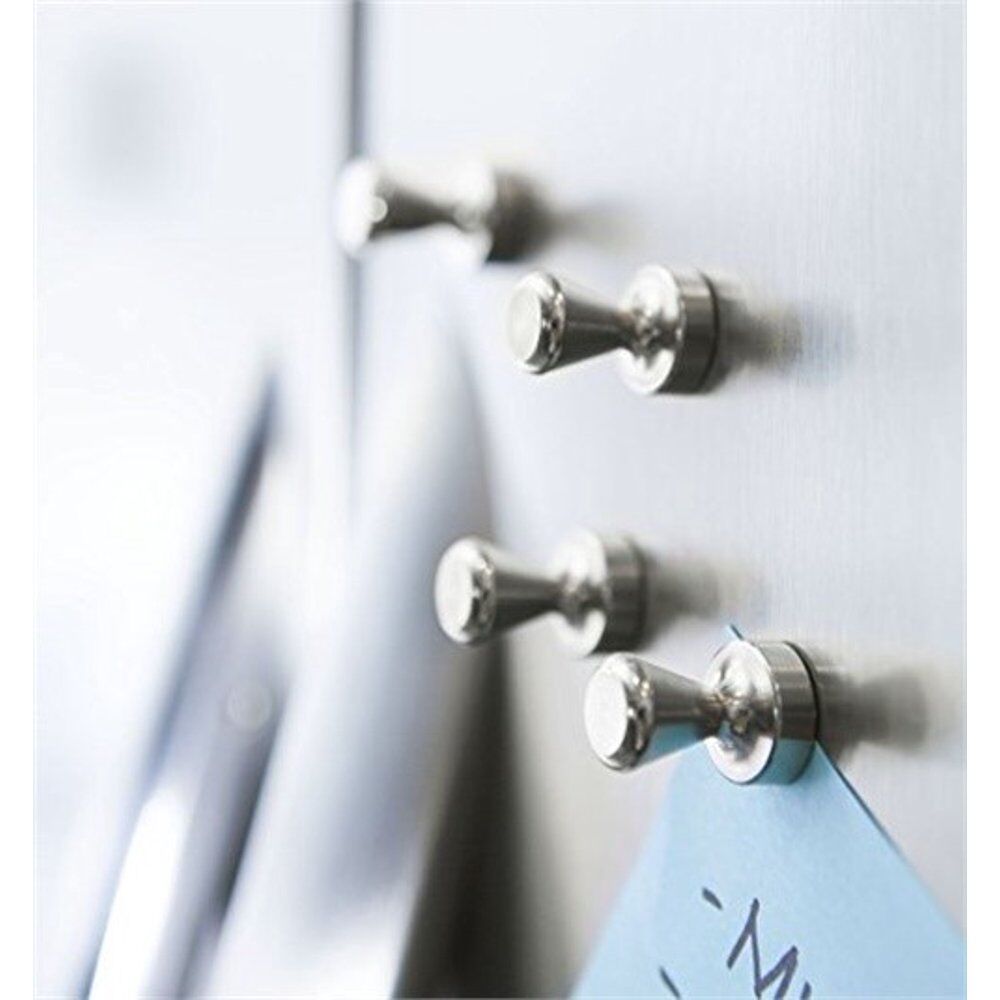 Brushed Nickel Magnetic Push Pins, Pawn Style