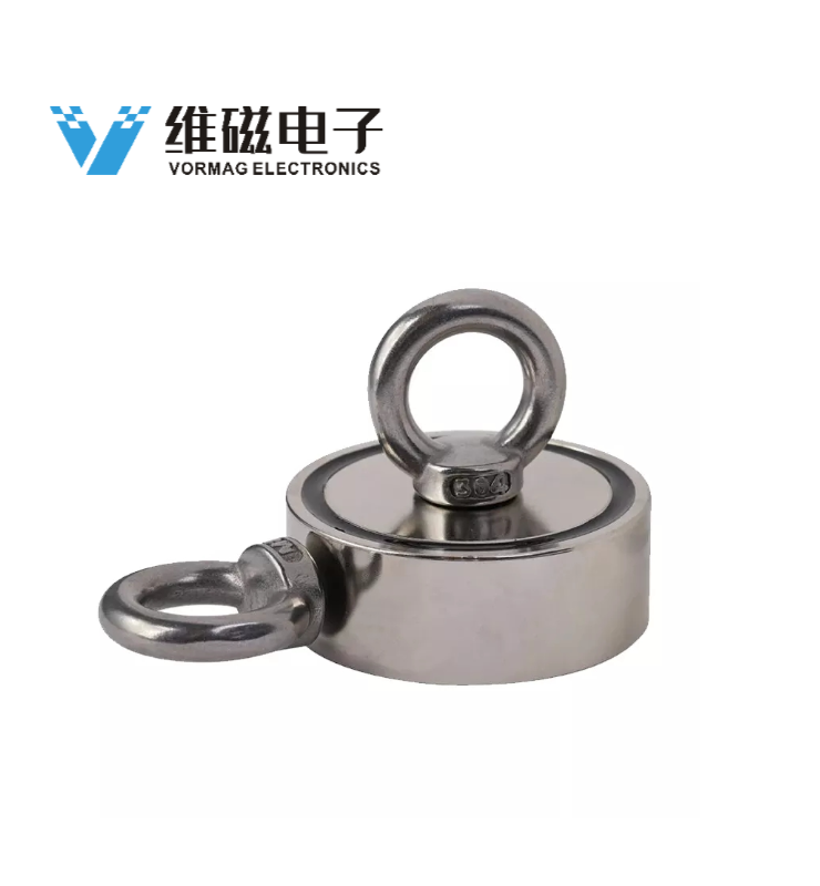 1100LB ROUND DOUBLE SIDED SUPER STRONG NEODYMIUM FISHING MAGNET