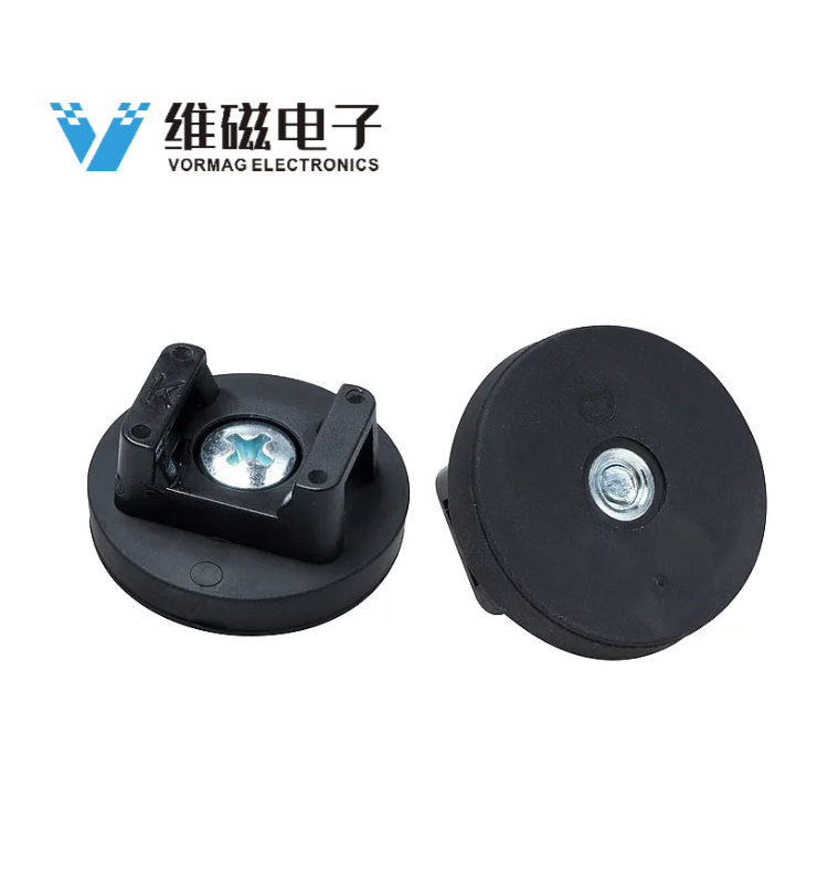 Rubber Coated Neodymium Pot Magnets with Cable Clasp
