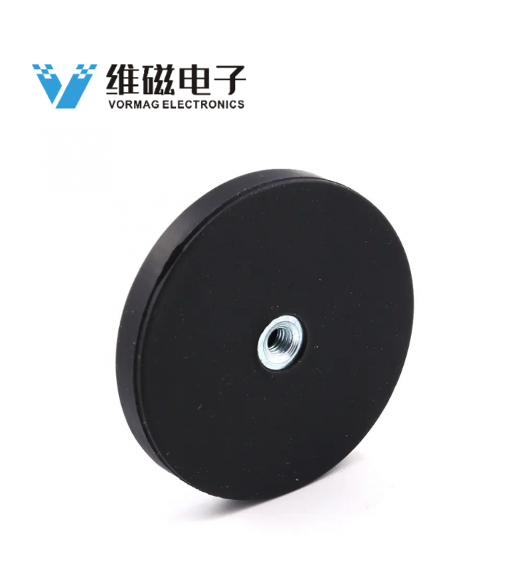 Rubber Coated Mounting Magnets With Internal Thread
