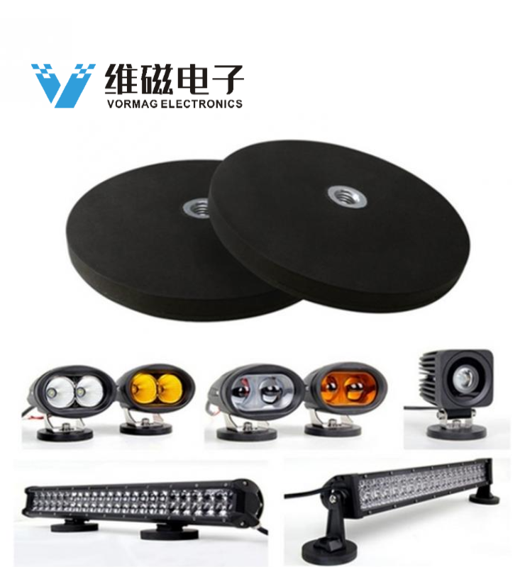 Rubber Coated Mounting Magnets With Internal Thread