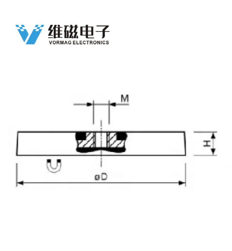 Rubber Coated Mounting Magnets With Internal Thread