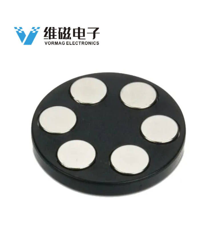 Neodymium Rubber Coated Round Base Magnet