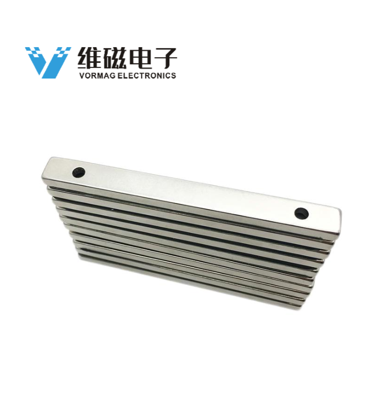 Long Block Magnets with Two Holes Heavy Duty Rare Earth Magnets