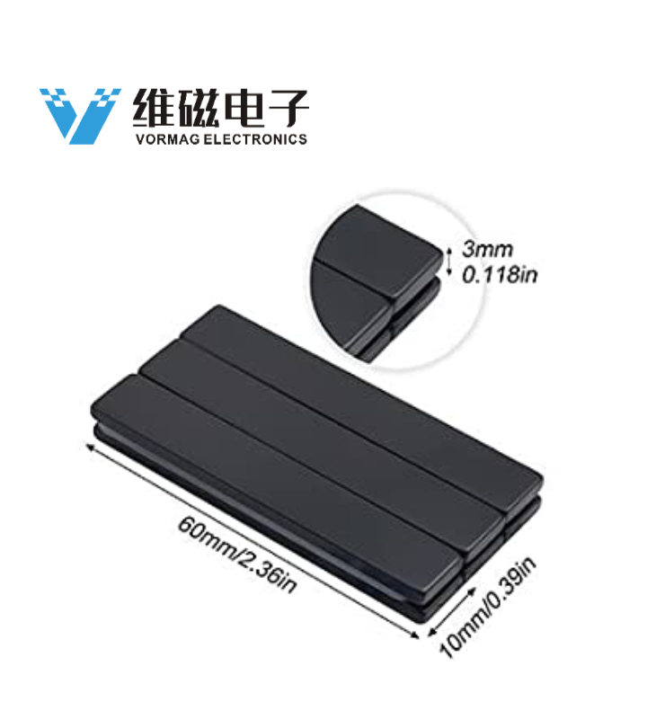 Neodymium Bar Magnets with Epoxy Coating N52 Grade L60 x W10 x H3mm